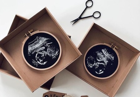 Una madre crea preciosos bordados con imágenes de ecografías