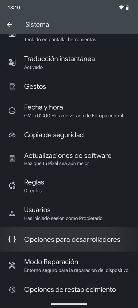 Opciones