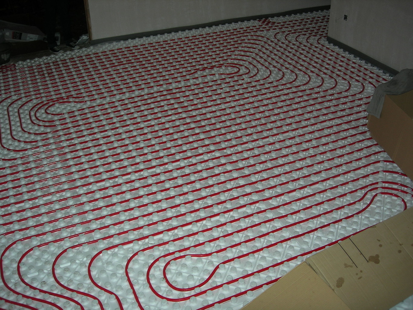 Interior de suelo radiante