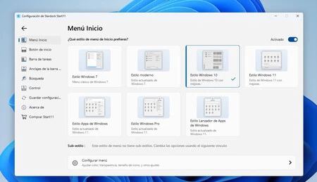 Menu Inicio