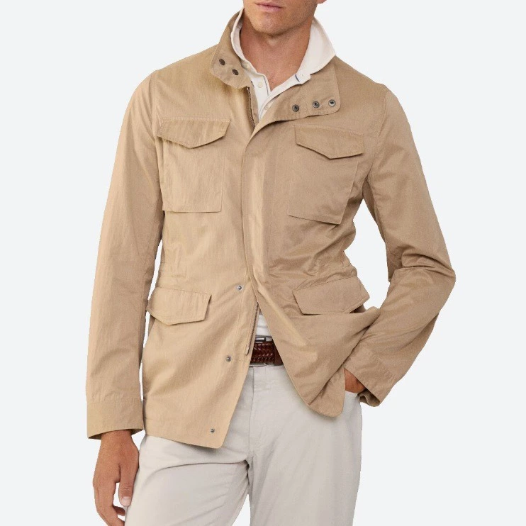 Hackett London Chaqueta de hombre multibolsillos impermeable