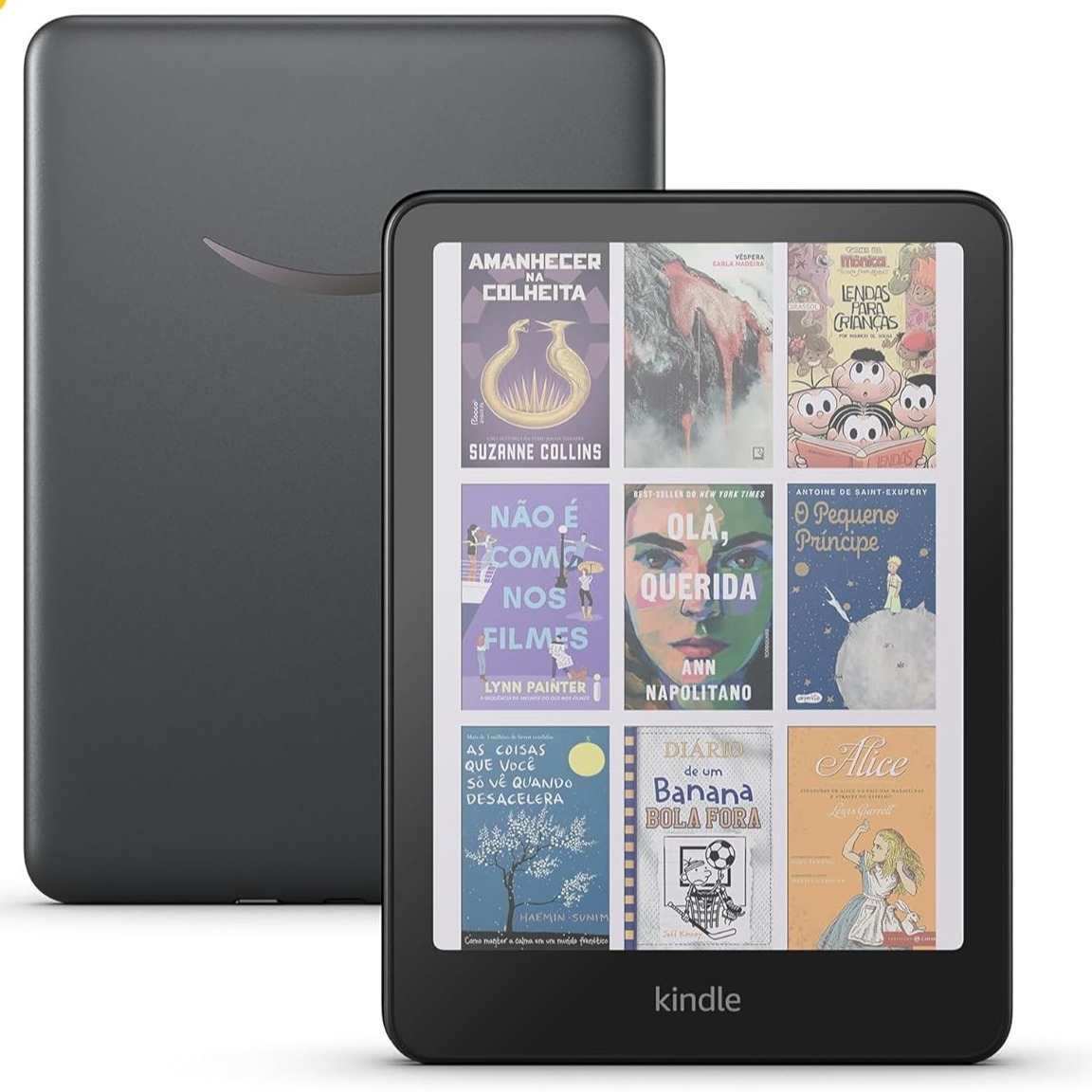 Apresentamos o Kindle Colorsoft Signature Edition (32 GB) - Com tela colorida, luz frontal autoadaptável, carregamento sem fio e bateria que dura semanas - Cor Preta Metálica
