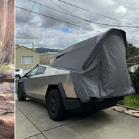 Una decepcionante tienda de campaña de 3.000 euros que para montarla tienes que hacer CrossFit. Así se hace camper la Tesla Cybertruck