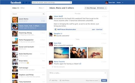 Facebook sigue con sus rediseños: ahora le toca a los mensajes privados
