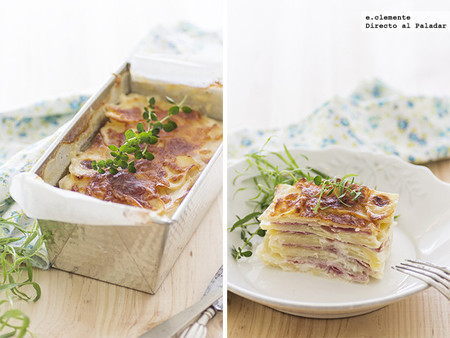 Lasaña de patata. Receta