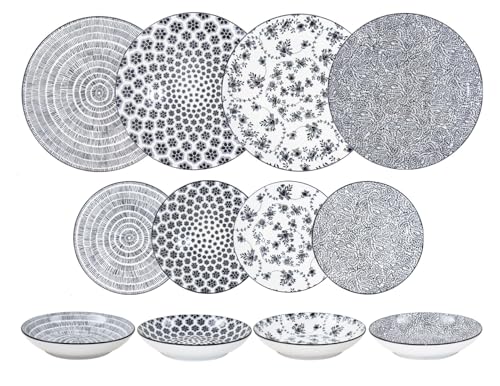 IBILI - Vajilla de 12 Piezas Armonia Negro