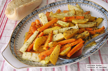 Guarnición de hortalizas asadas provenzales. Receta