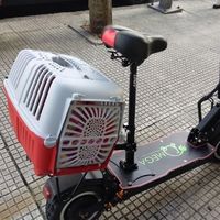 Cazan a un hombre viajando con su perro en un patinete eléctrico trucado capaz de ir a 100 km/h