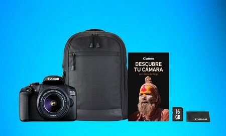Este kit con la Canon EOS 2000D, objetivo, mochila y tarjeta de memoria sólo cuesta 349 euros en El Corte Inglés