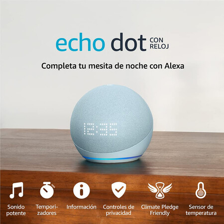 Echo Dot 5 Gen Reloj