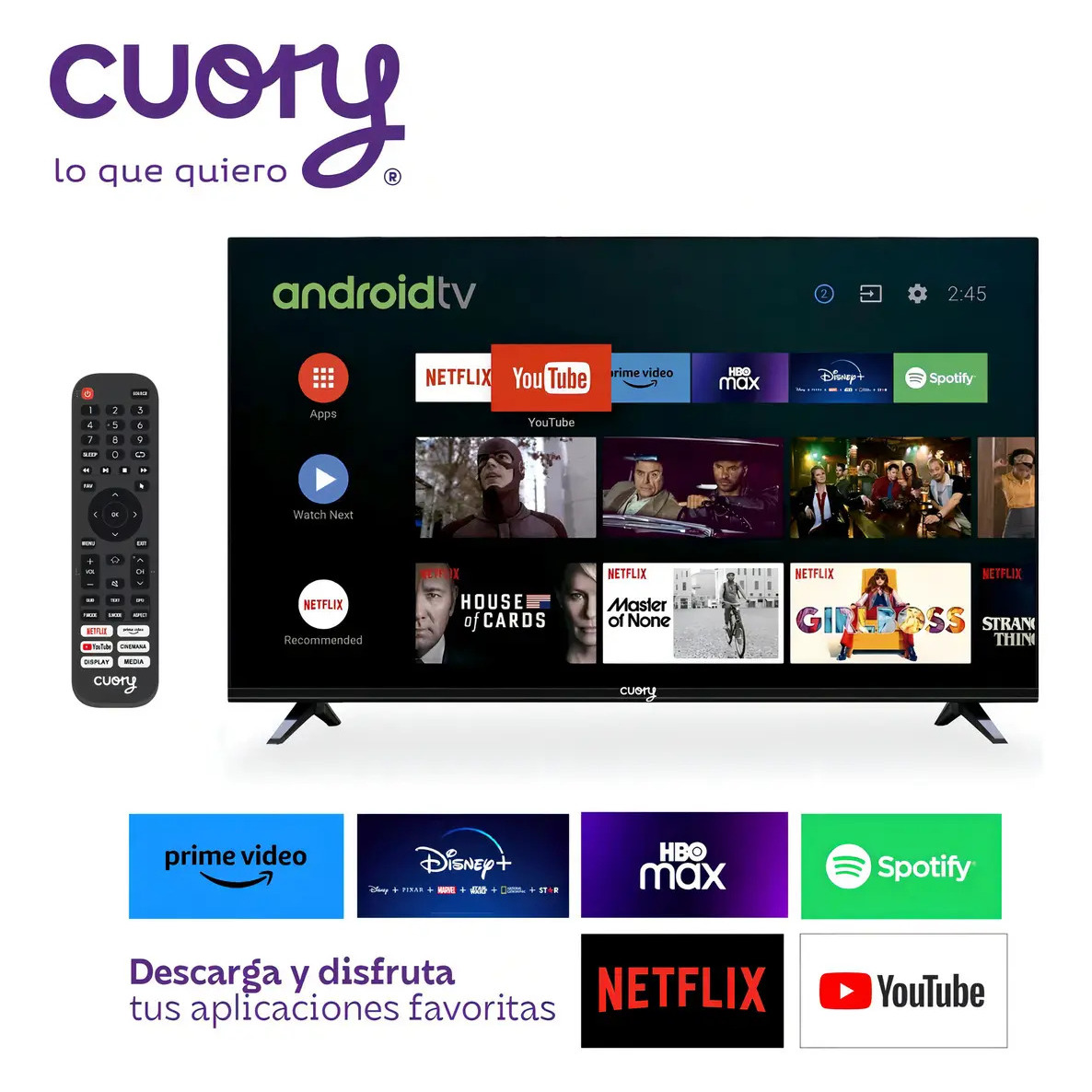 Smart TV 32" Cuory DLED HD Android