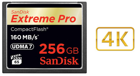 Sandisk Extreme Pro, tarjeta compact flash para la grabación de vídeo 4K