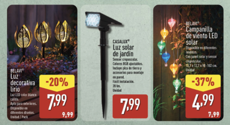 iluminación exterior Aldi