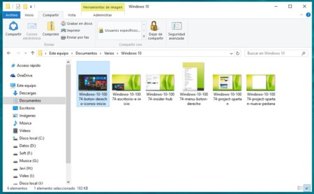 Explorador de archivos windows partes