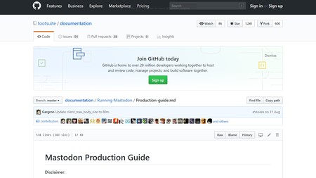 Mastodon Github