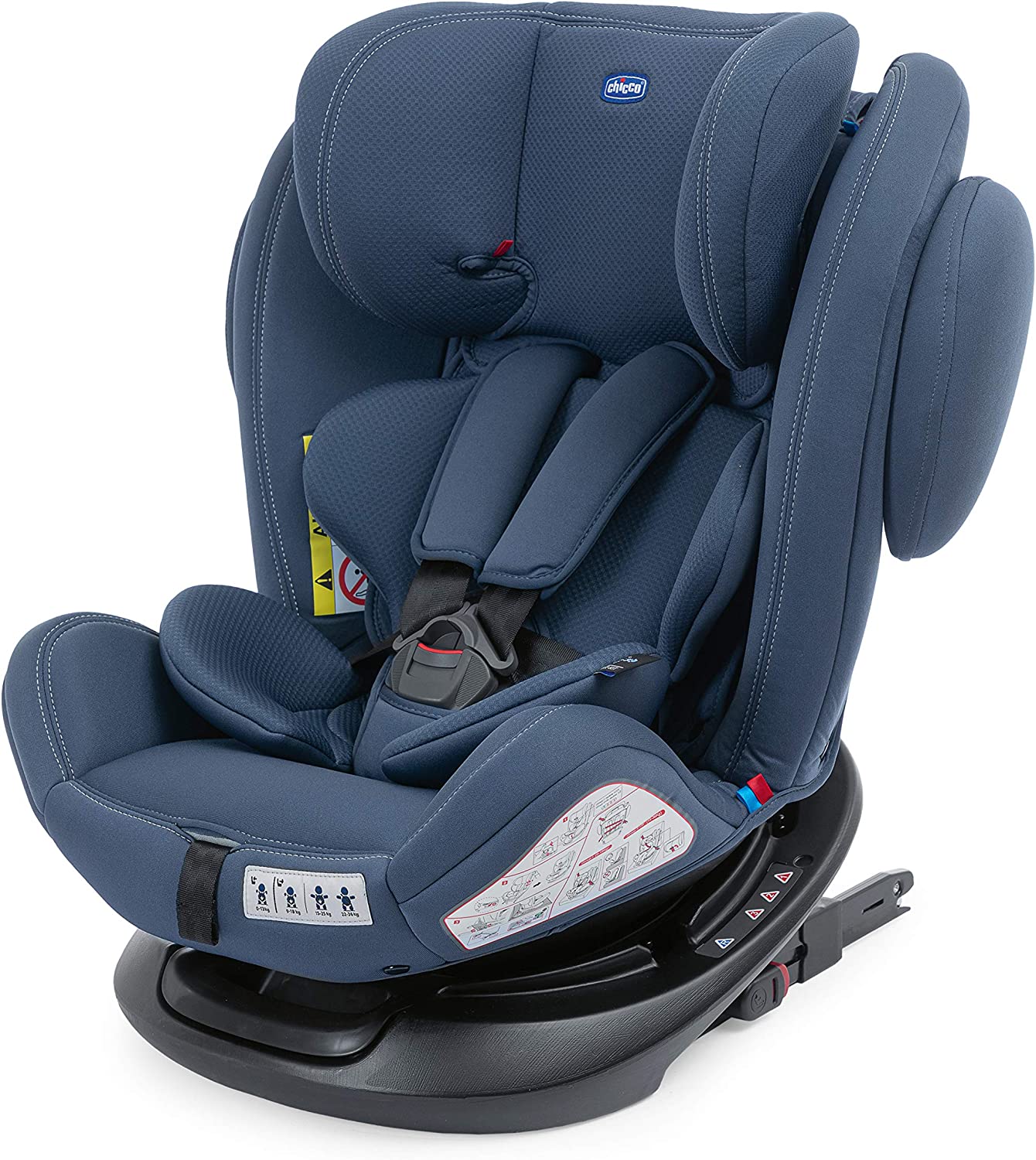 Chicco Unico Plus Silla de Coche ISOFIX Giratoria 360° y Reclinable Bebés 0-36 kg, Grupo 0+/1/2/3