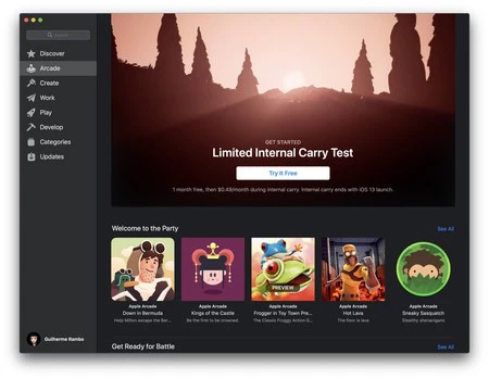Apple Arcade 内部テスト