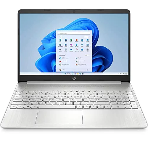 HP 15s-eq1040ns - Ordenador portátil de 15.6" HD (AMD Athlon 3020E, 4GB RAM, 128GB SSD, AMD Radeon Graphics, Windows 11 Home en Modo S, Microsoft 365 Personal Incluido) Plata - Teclado QWERTY Español