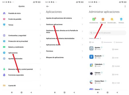 Borrar apps de Xiaomi