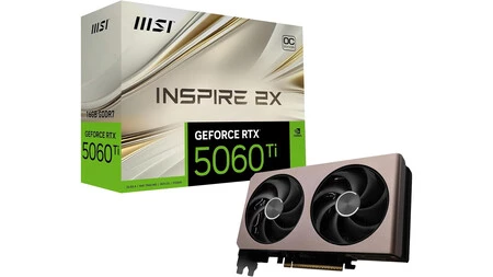 MSI GeForce RTX 5060 Ti 16G Inspire 2X OC Tarjeta gráfica, RTX 5060 Ti, 16GB GDDR7 MSI GeForce RTX 5060 Ti 16G Inspire 2X OC Tarjeta gráfica, RTX 5060 Ti, 16GB GDDR7