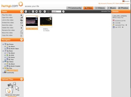Humyo, 30 GB de espacio en la web
