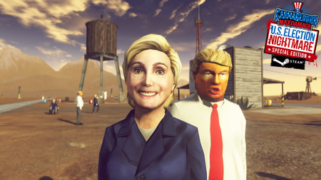 Carmageddon: Max Damage celebra Halloween sustituyendo todos los peatones por clones de Donald Trump y Hillary Clinton