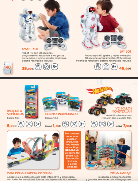 página de catálogo de juguetes