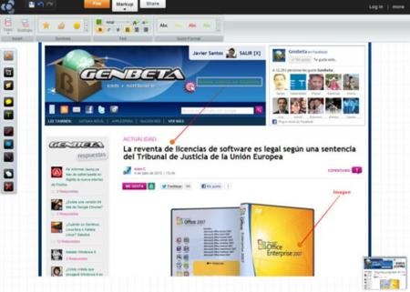 Extensión Quick Markup para Chrome.