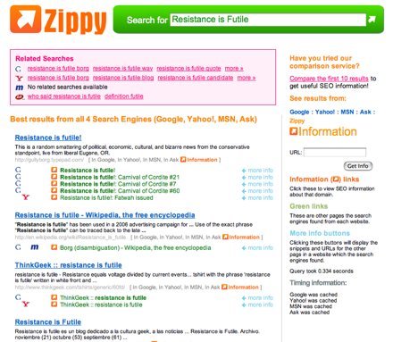 Zippy, un buscador para webmasters