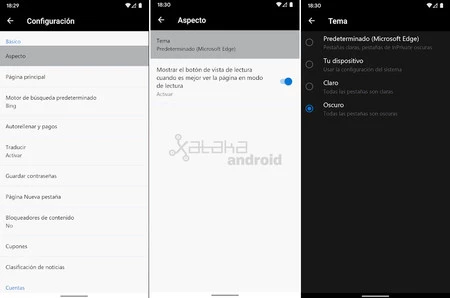 Microsoft Edgeのダークテーマ