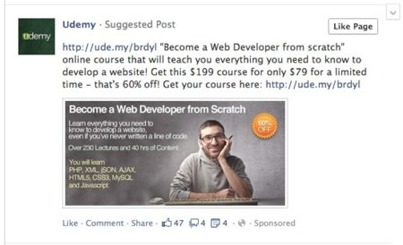 Facebook prueba un nuevo soporte publicitario: post sugeridos