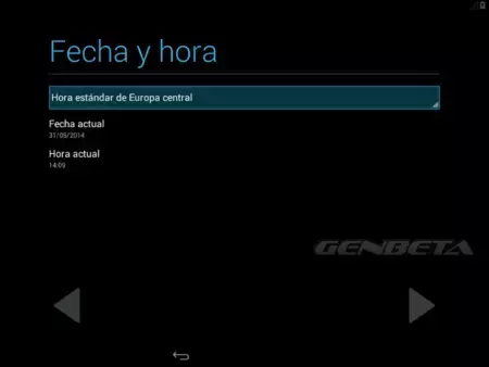 Android-x86, configuración de zona horaria