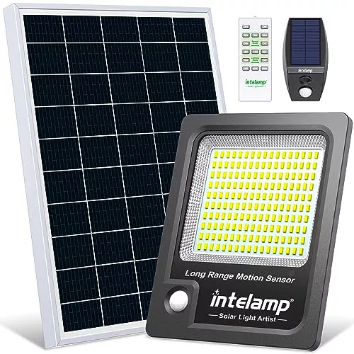 intelamp Focos Solares LED para Exteriores 12000mAh 