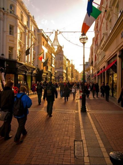 Grafton Street, la calle más animada de Dublín