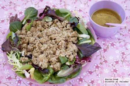 Receta de ensalada de rilletes de atún al eneldo