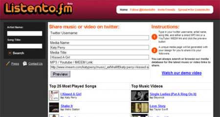 Listento.fm y swg.fm, servicios para compartir música en Twitter