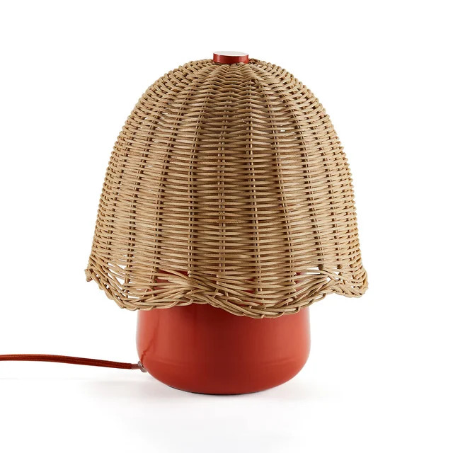 Lámpara infantil de ratán Mushi