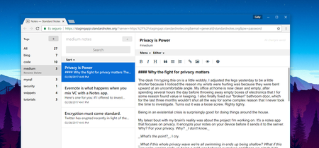 Standard Notes, una app de notas minimalista, multiplataforma y open source enfocada en la privacidad