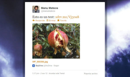 Las fotografías almacenadas SkyDrive ahora aparecen directamente en el timeline de Twitter
