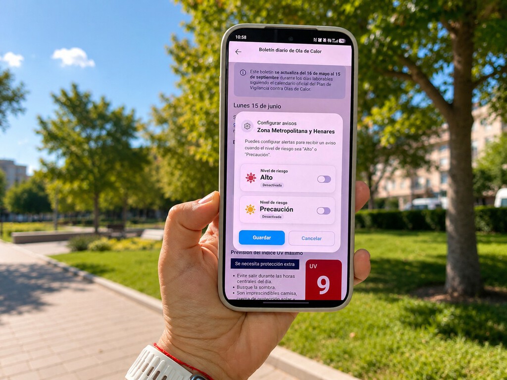 Madrid ha metido en tu móvil un sistema de alertas autómaticas de altas temperaturas. Ya puedes configurarlo