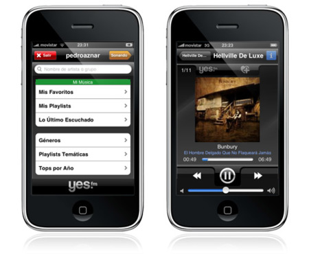 Yes.fm ya en el iPhone: Imprescindible para los amantes de la música