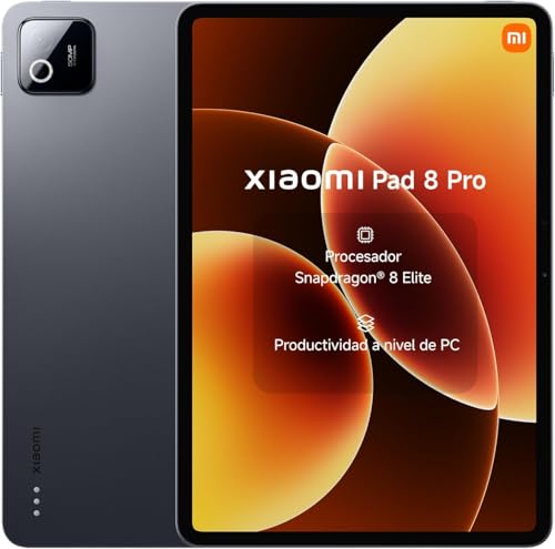 XIAOMI Pad 8 Pro 8GB/256GB, Tablet 11.2" 3.2K, Snapdragon 8 Elite, Cristal Mate, WiFi 7+Bluetooth 6.0, Batería 9200 mAh(Cargador no Incluido), Gris
