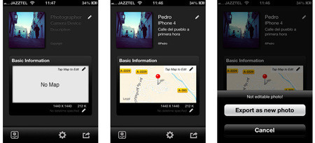 EXIF FI, edita y añade datos EXIF desde tu dispositivo iOS