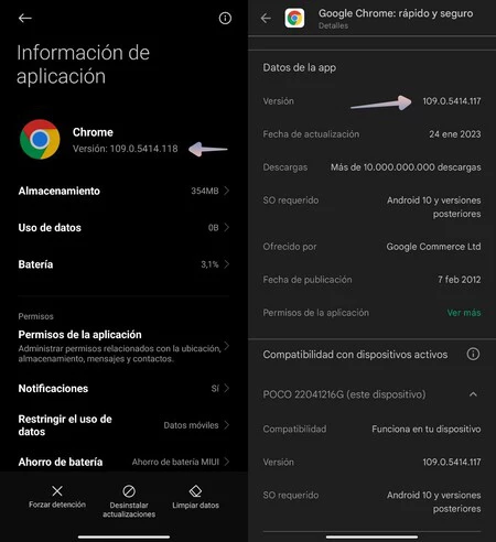 Chrome Actualizar