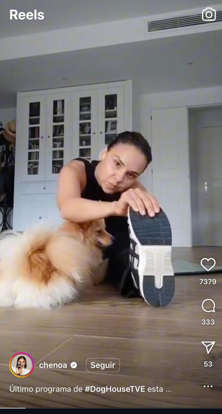 Su espacio de entreno personal, inundado de blanco. / @chenoa