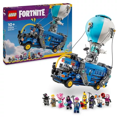 LEGO Fortnite Autobús de Batalla - Vehículo del Videojuego con 9 Minifiguras de Personajes y Accesorios - Regalo Gamer para Niños y Niñas de 10+ Años y Adolescentes 77073
