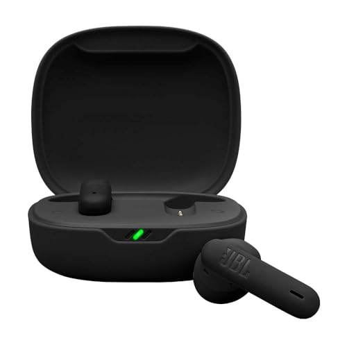 JBL Wave Flex 2, Auriculares inalámbricos True Wireless, Bluetooth, autonomía de hasta 40 hrs, Sonido Pure Bass, Smart Ambient, Resistentes al Agua y al Polvo, conexión multipunto, Negro