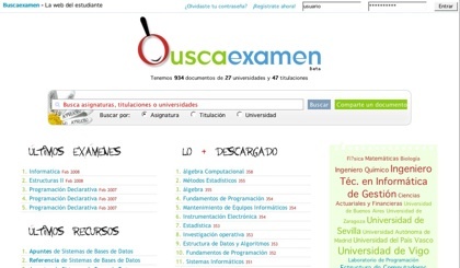 Buscaexamen.com, buscador social de documentos universitarios