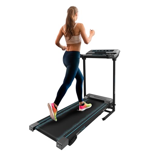 Cecotec Cinta de Correr Plegable DrumFit WayHome 1200 Runner Sprint. 1100 W, De 1 a 12 Km/h, 12 Programas, Panel LED, Superficie de Carrera de 110x40cm, inclinación Manual, Ruedas