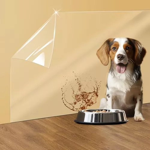 Loiion Transparente Película Protectora de Paredes, Electrostática Papel de Contacto Removible No Adhesivo, Protector de Paredes de Papeleras, Respaldos de Sillas, Muebles, Puertas, 40x200cm